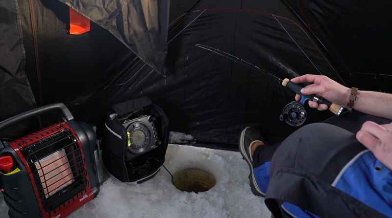 Tips to safely heat your ice house while fishing 
