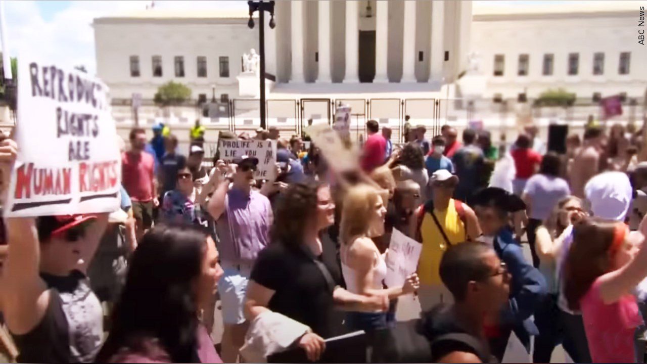 Protesters rally across US after SCOTUS ruling on abortion ban.