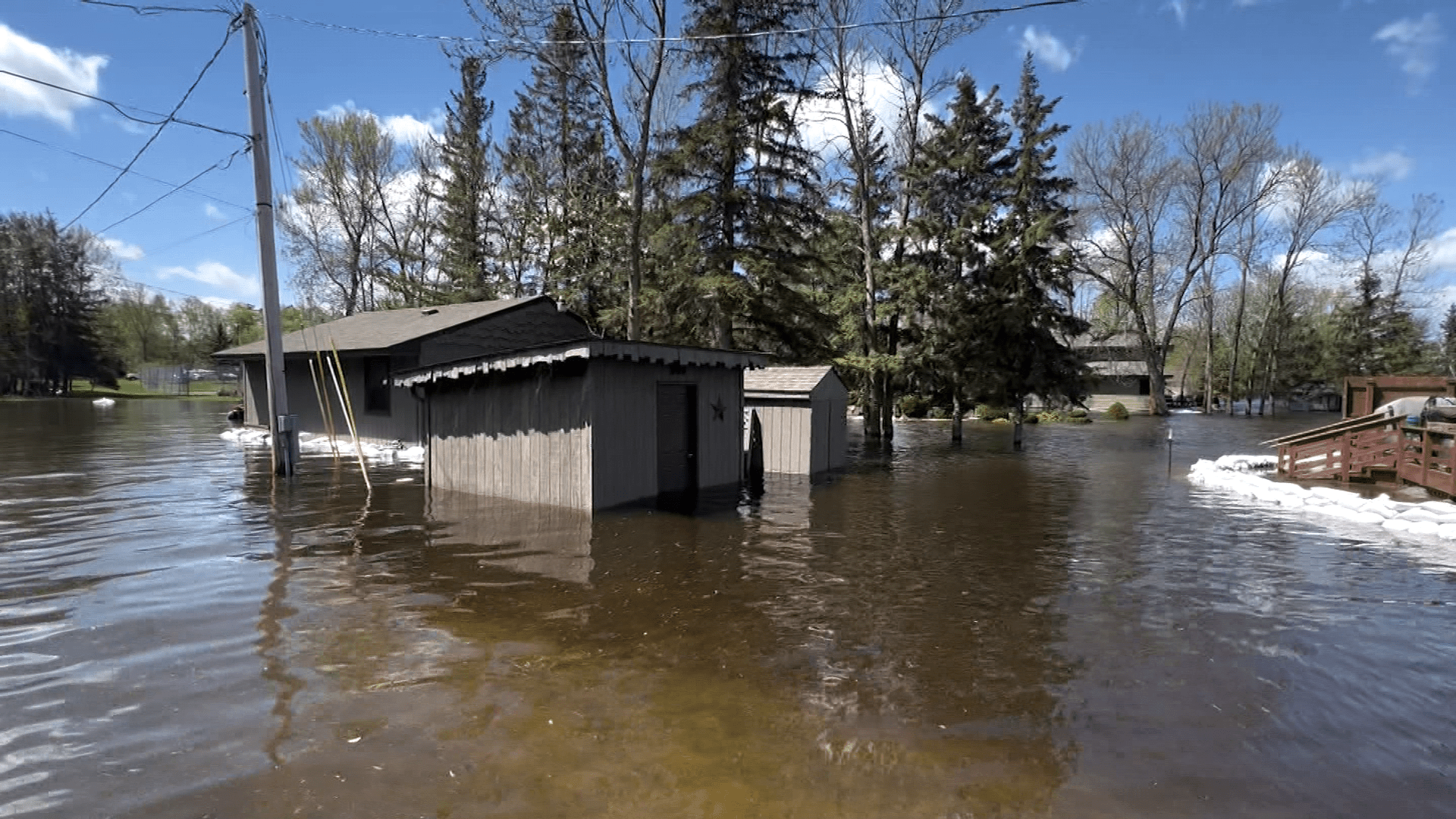 a house surrounded by water from Rainy Lake