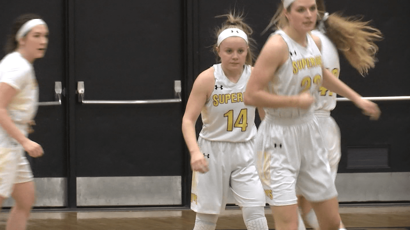 Former UWS star Emily Carpenter (14) has been named the interim women's basketball head coach. (WDIO)