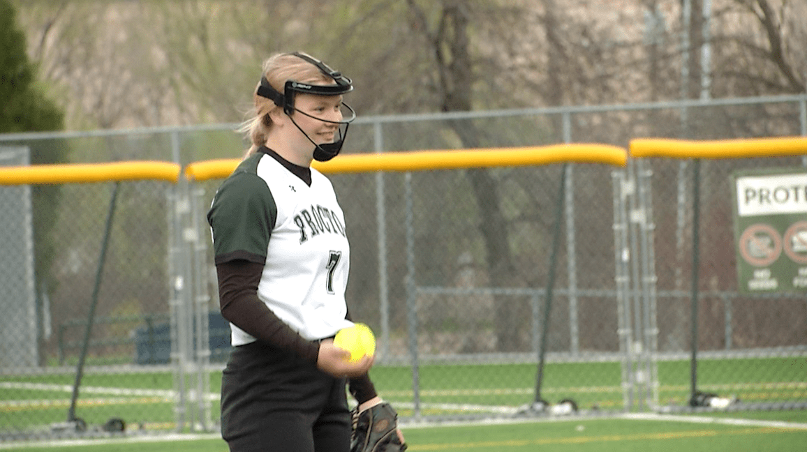 Proctor pitcher Maddy Walsh (7).
