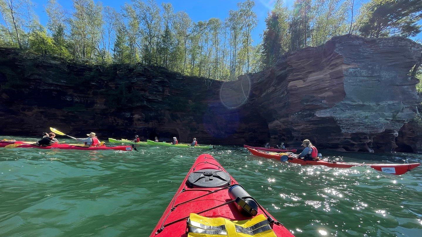 A kayaker's view of the Apostle Islands sea caves
