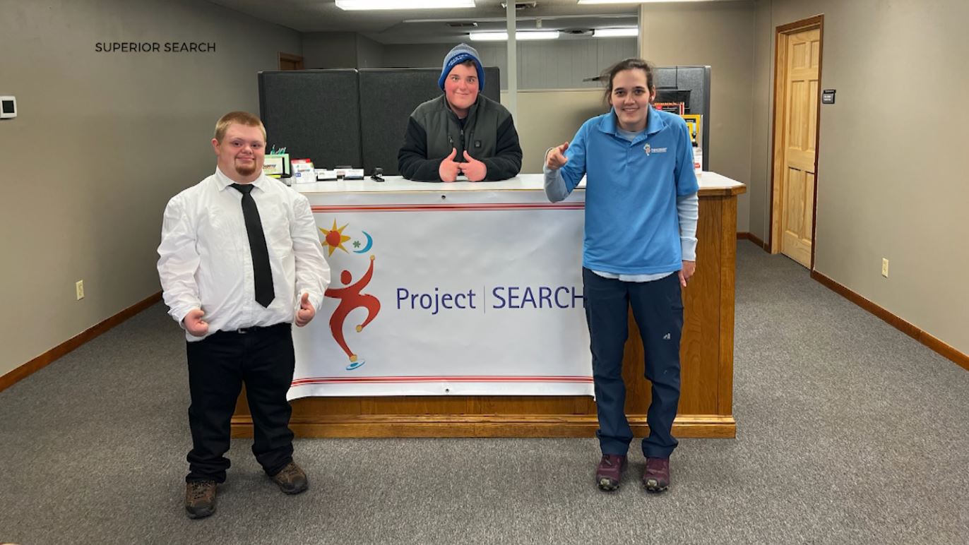 Three young adults in Superior's Project SEARCH program