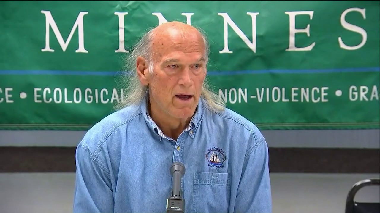 video freeze of Jesse Ventura at press conference in 2020