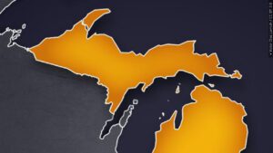 Map of the Upper Peninsula of Michigan