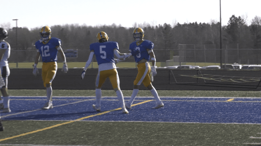 Makoi Perich finds the endzone for Esko football.