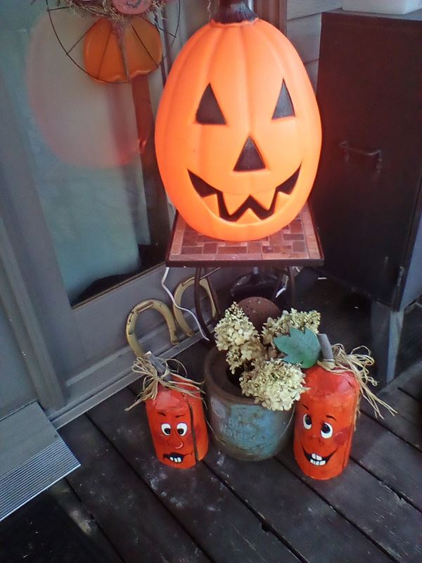 pumpkin and fall decorations