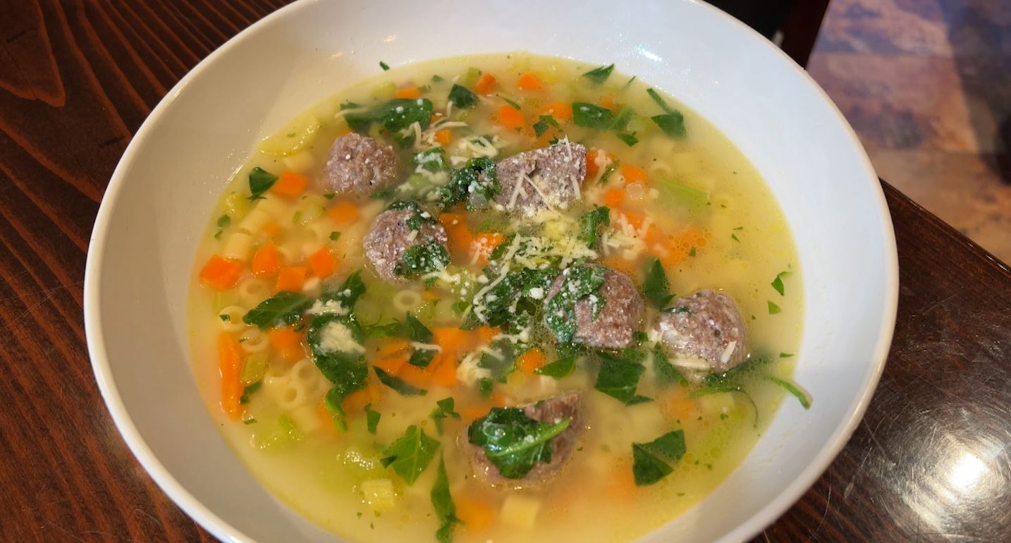 A bowl of Italian Wedding Soup