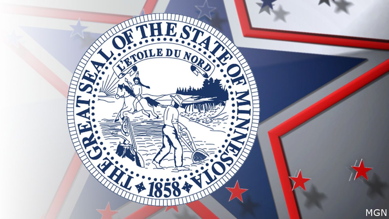 Minnesota Secretary of State logo over patriotic background