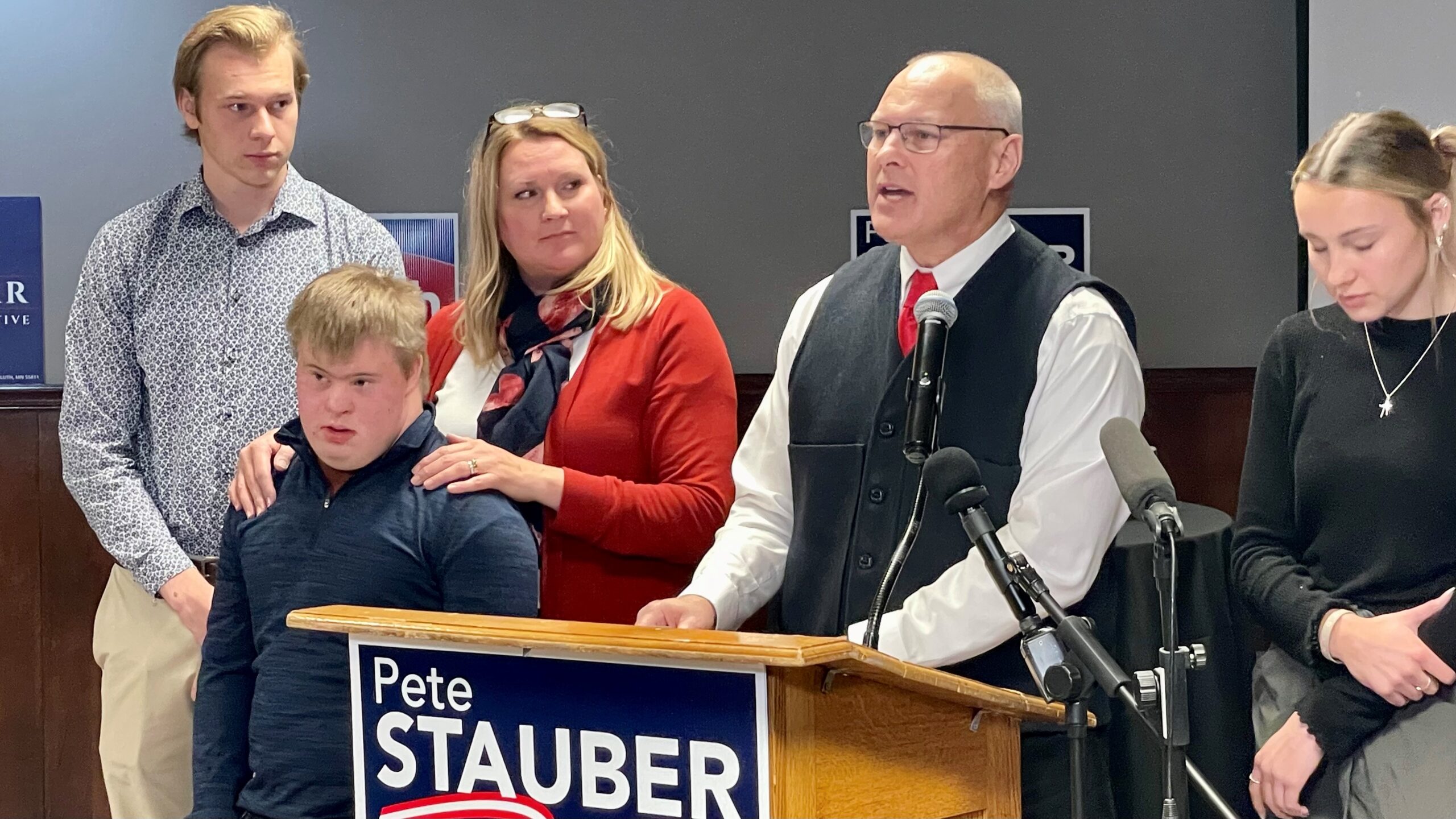Rep. Stauber gives a re-election speech