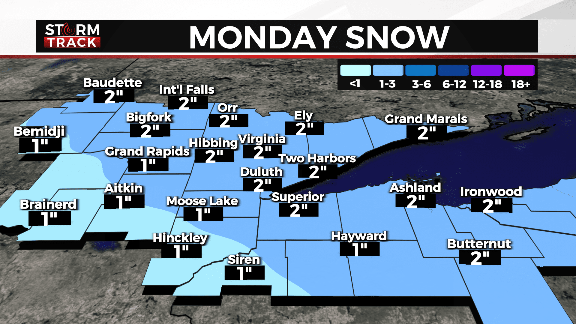 map of expected snowfall totals
