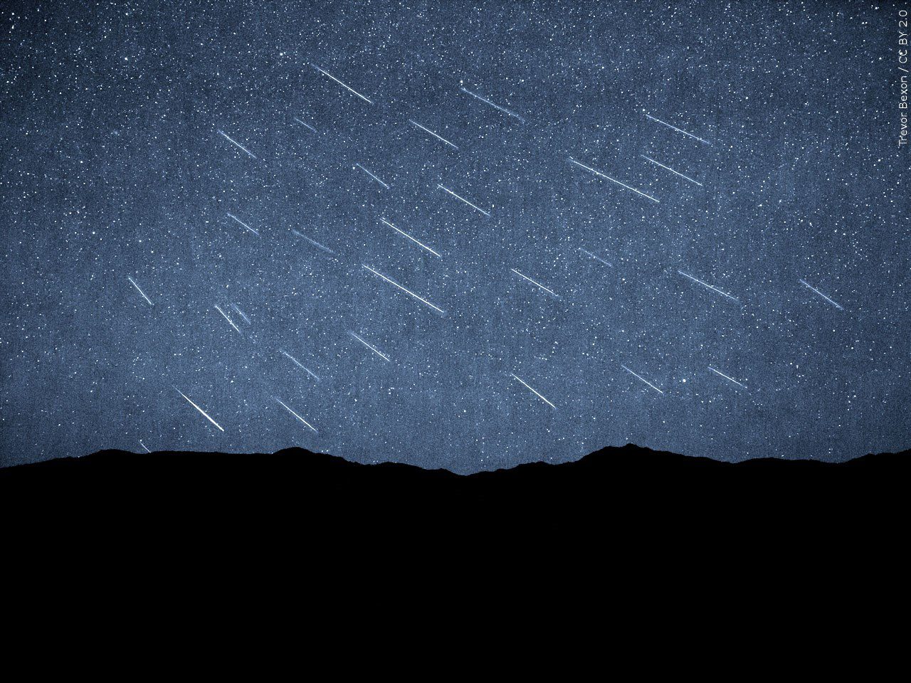 A meteor shower