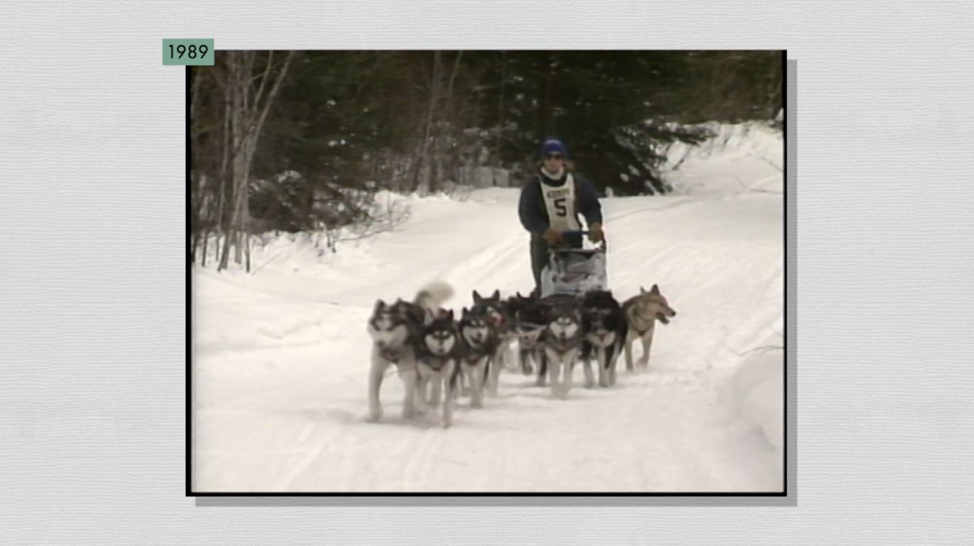 A scene from the 1989 Beargrease Sled Dog Marathon