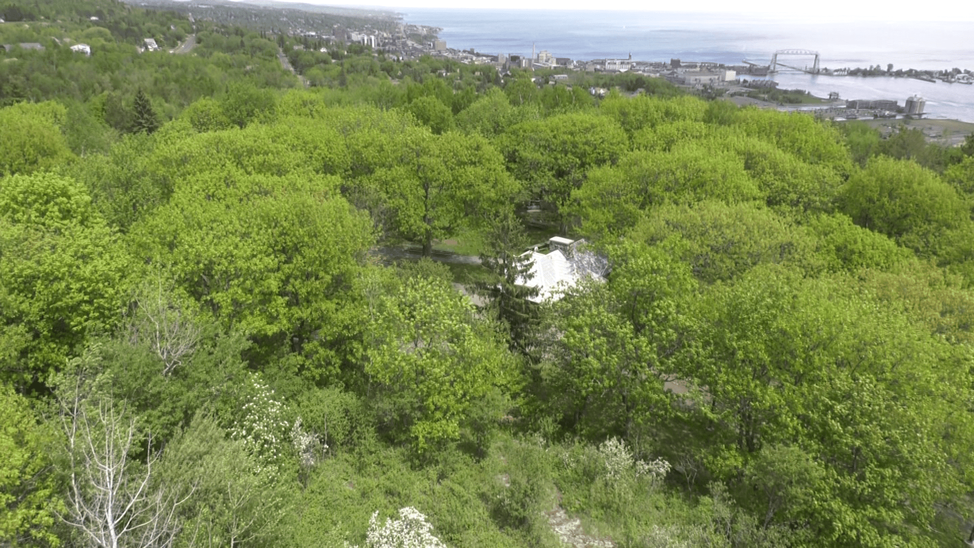 Overlooking Duluth from Enger Tower.