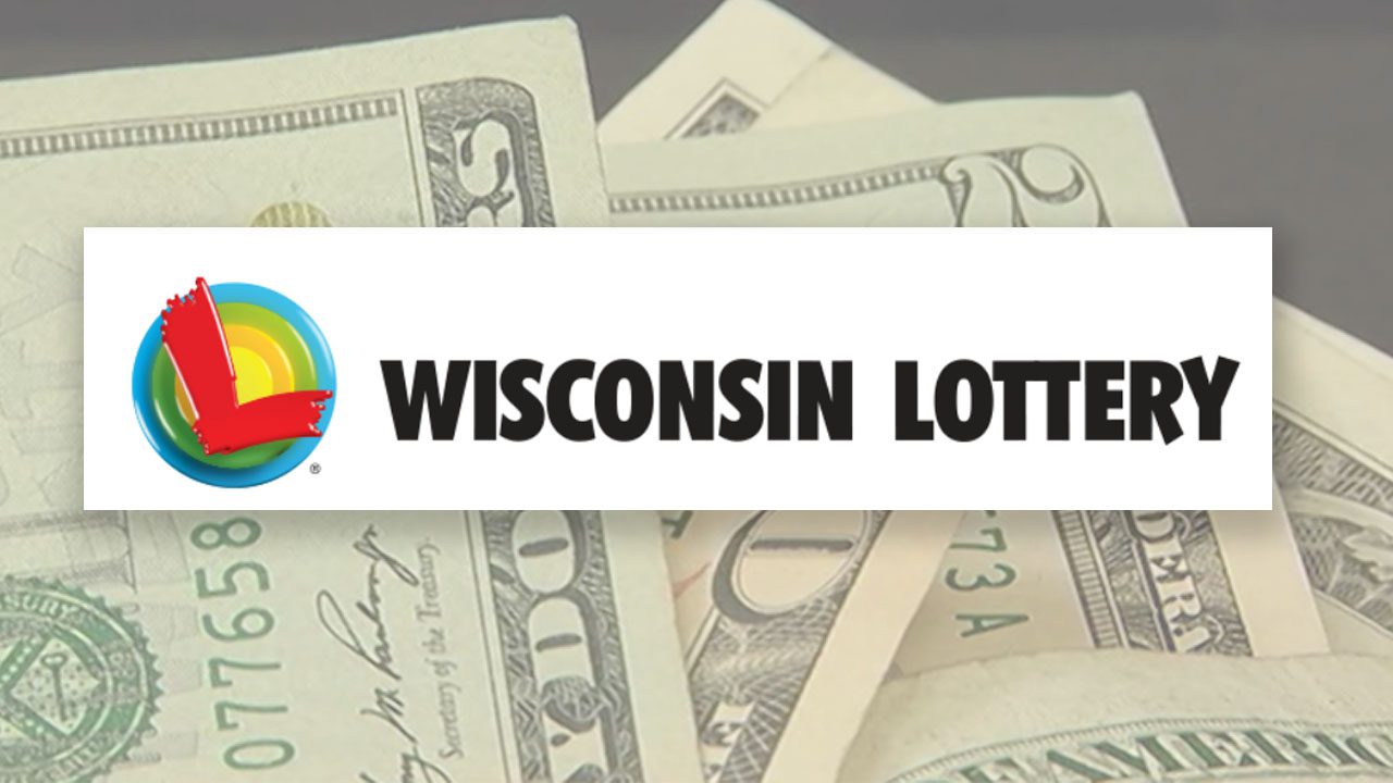 Wisconsin Lottery logo over picture of cash