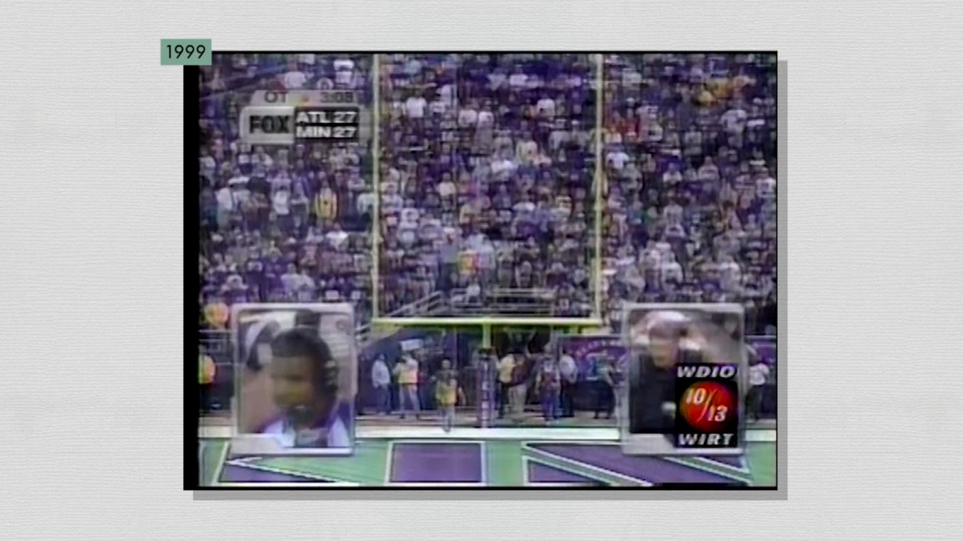 A shot of the field goal during the NFC Championship game in 1999.