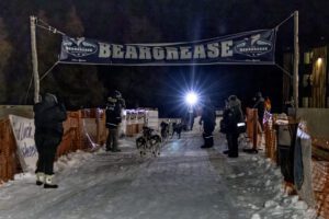 Andy Heerschap arrives at the Grand Portage finish line