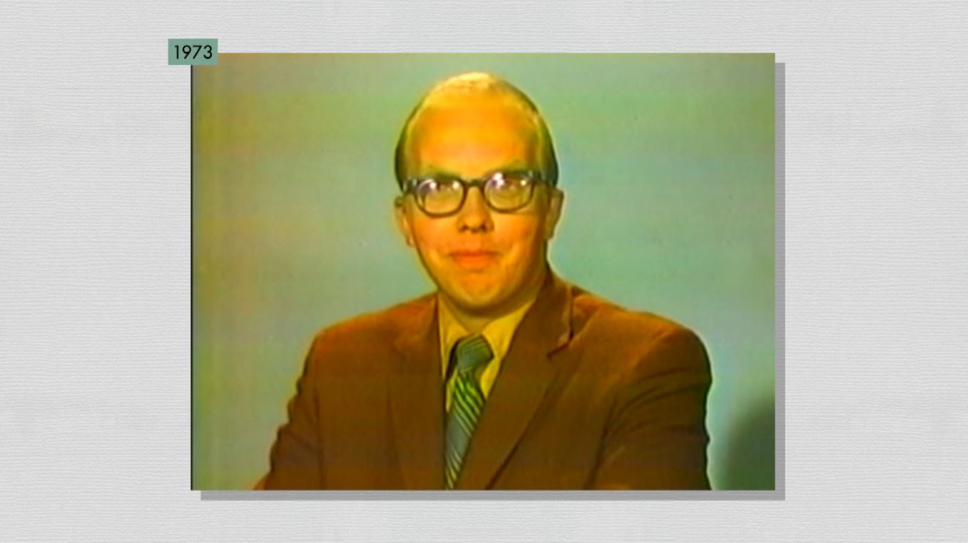 Denny Anderson in a 1973 newscast