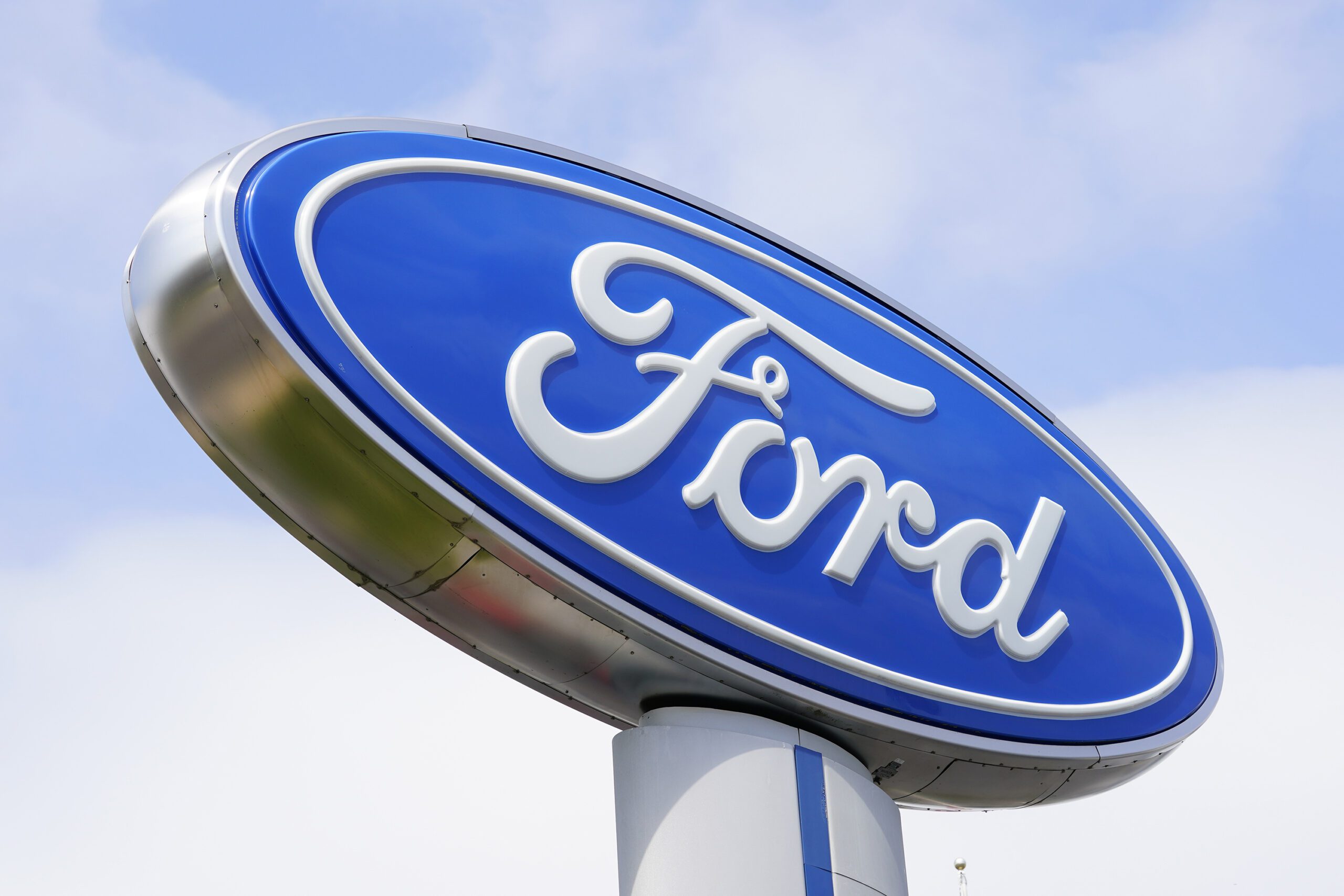 looking up of a Ford sign