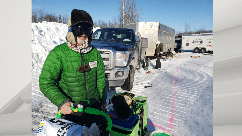 Ryan Redington at the start of the 2023 Iditarod