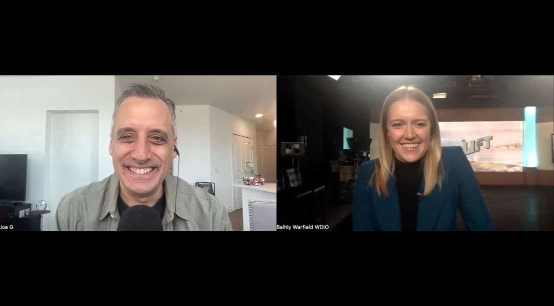 Joe Gatto and Baihly Warfield in a Zoom conversation