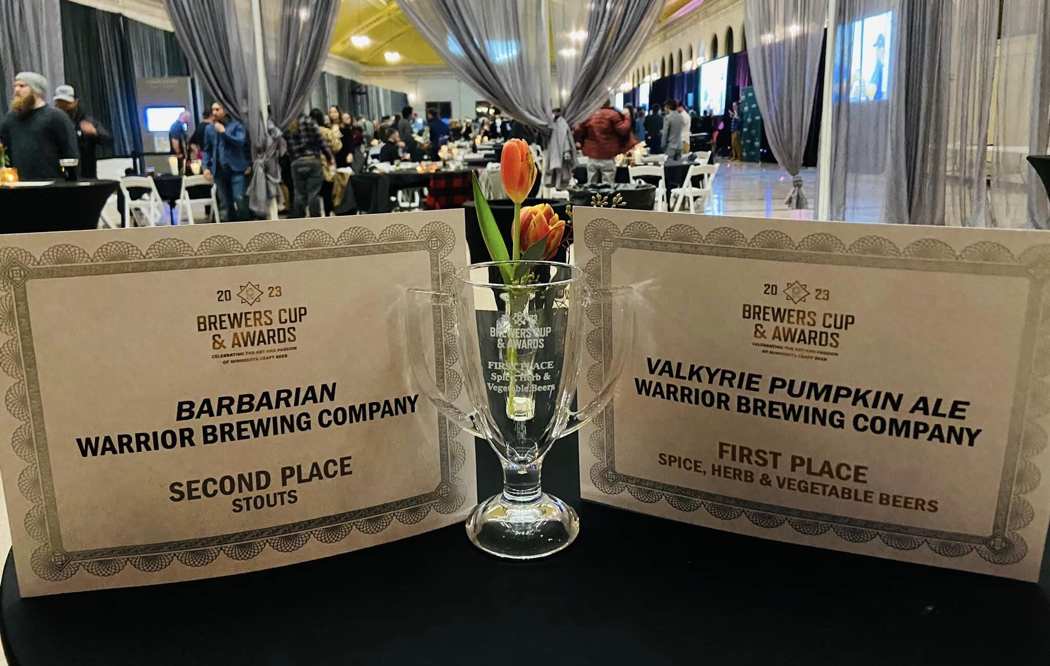 Warrior Brewing's two awards