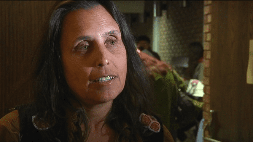 screengrab from interview with Winona LaDuke.