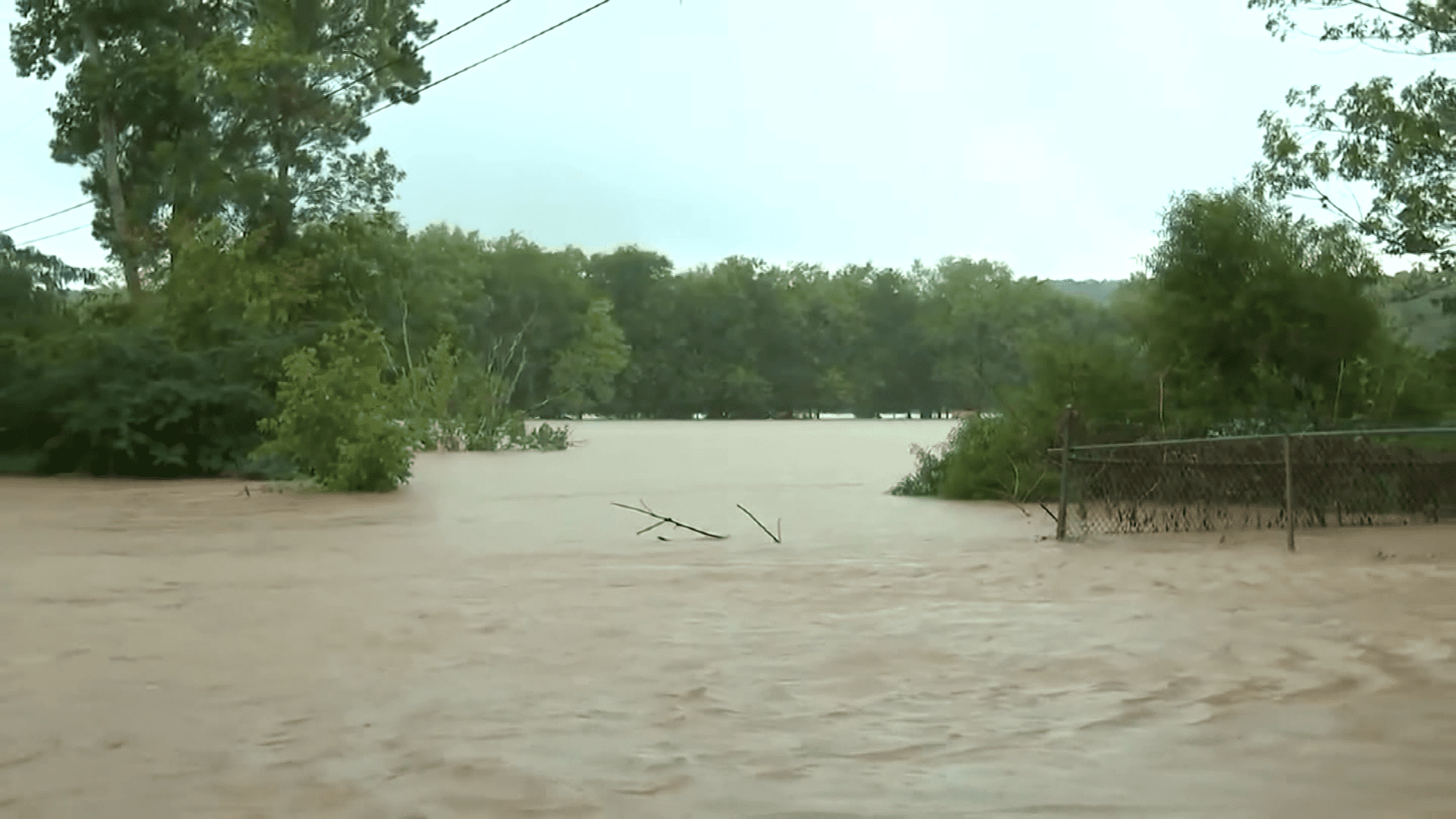 Photo of flooding on the St. Louis river.