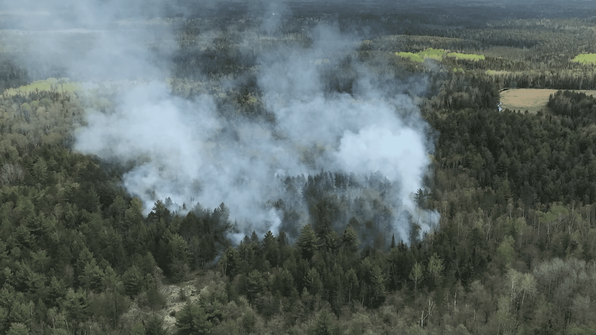 Bird's eye view of the Greenwood Fire