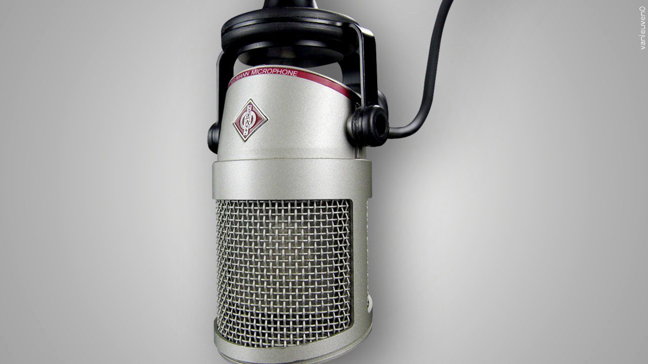 A radio microphone