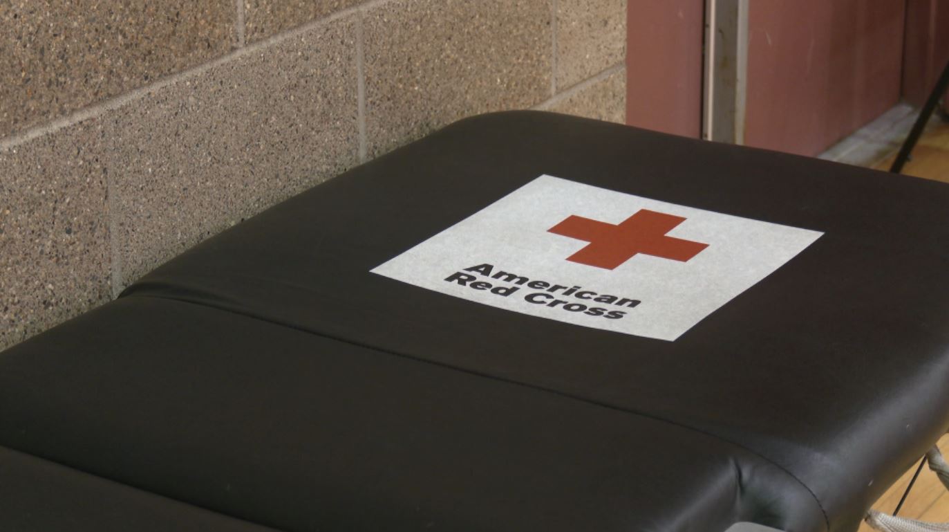 A Red Cross cot