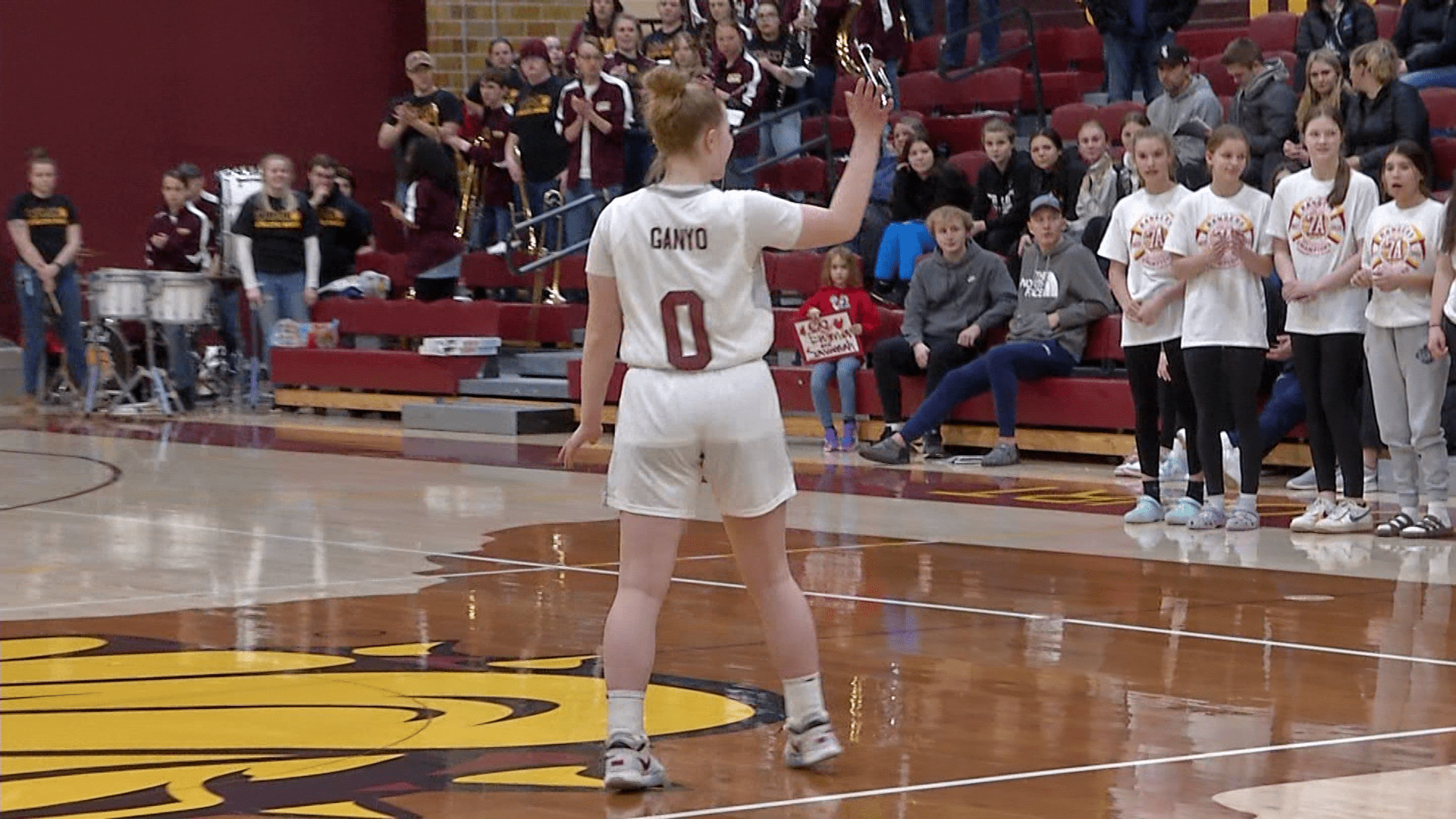 Sage Ganyo at a basketball game.