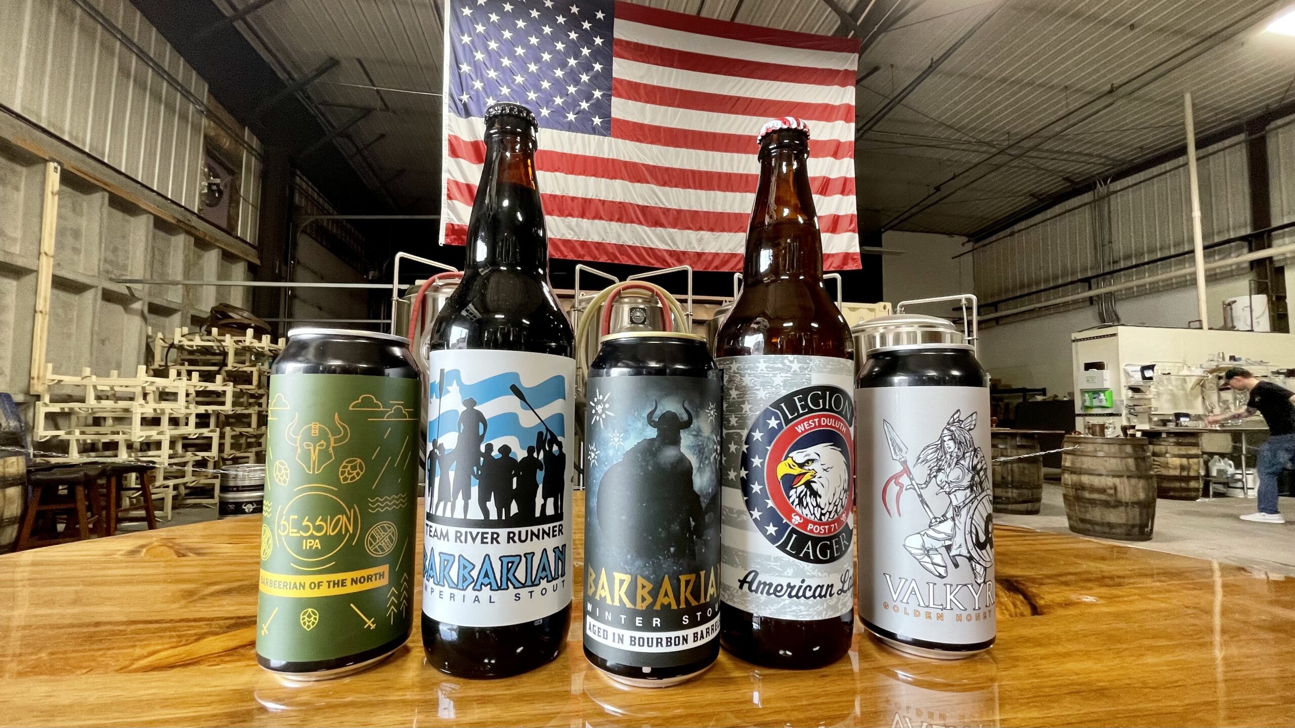 Cans and bottles of Warrior Brewing's beer