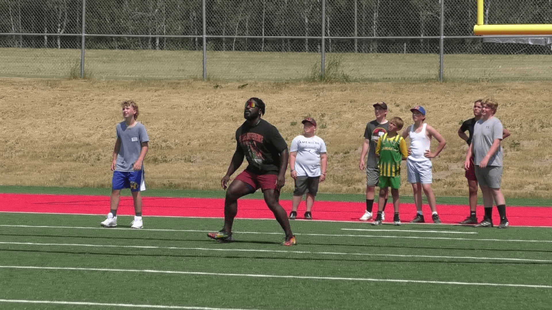 SAM OKUAYINONU NFL Linebacker at Mesabi Range FB Camp