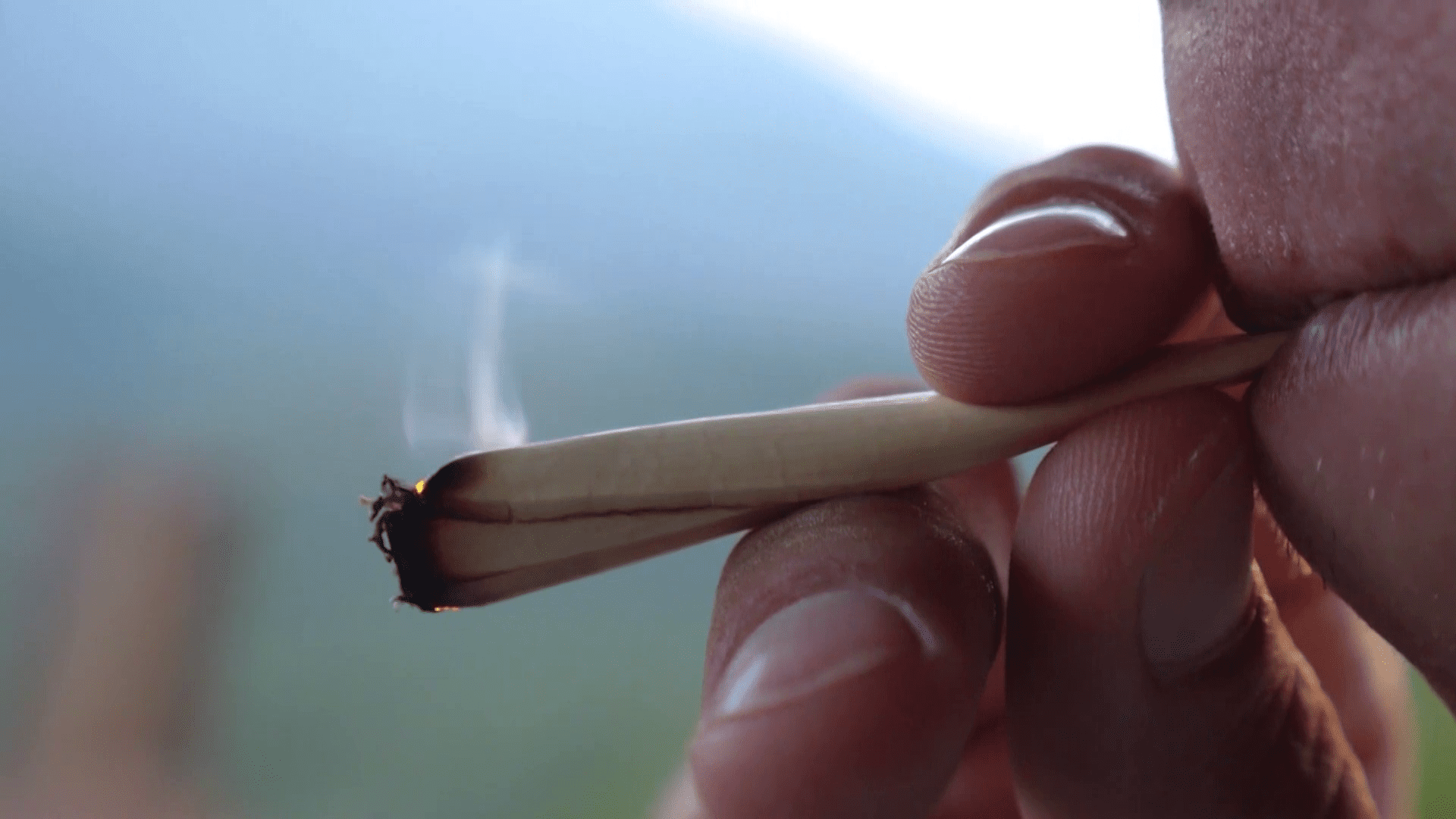 A guy smoking some cannabis