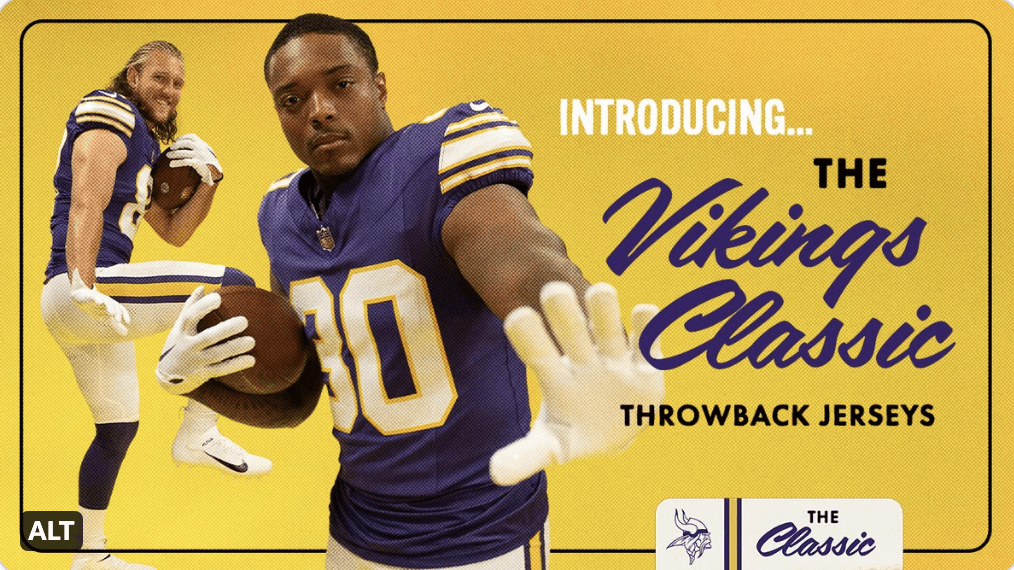 Minnesota Vikings will rock a throwback jersey to open the 2023-2024 season  -  – With you for life