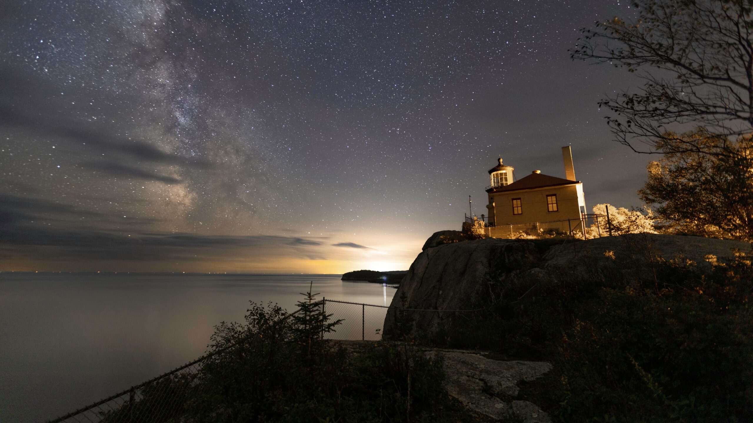 The Milky Way above Split Rock Lighthouse