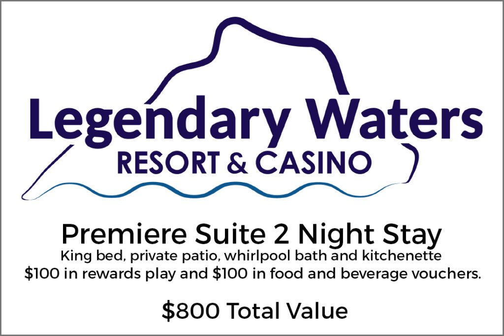 Spectacular September Sweepstakes prize from Legendary Waters Resprt & Casino