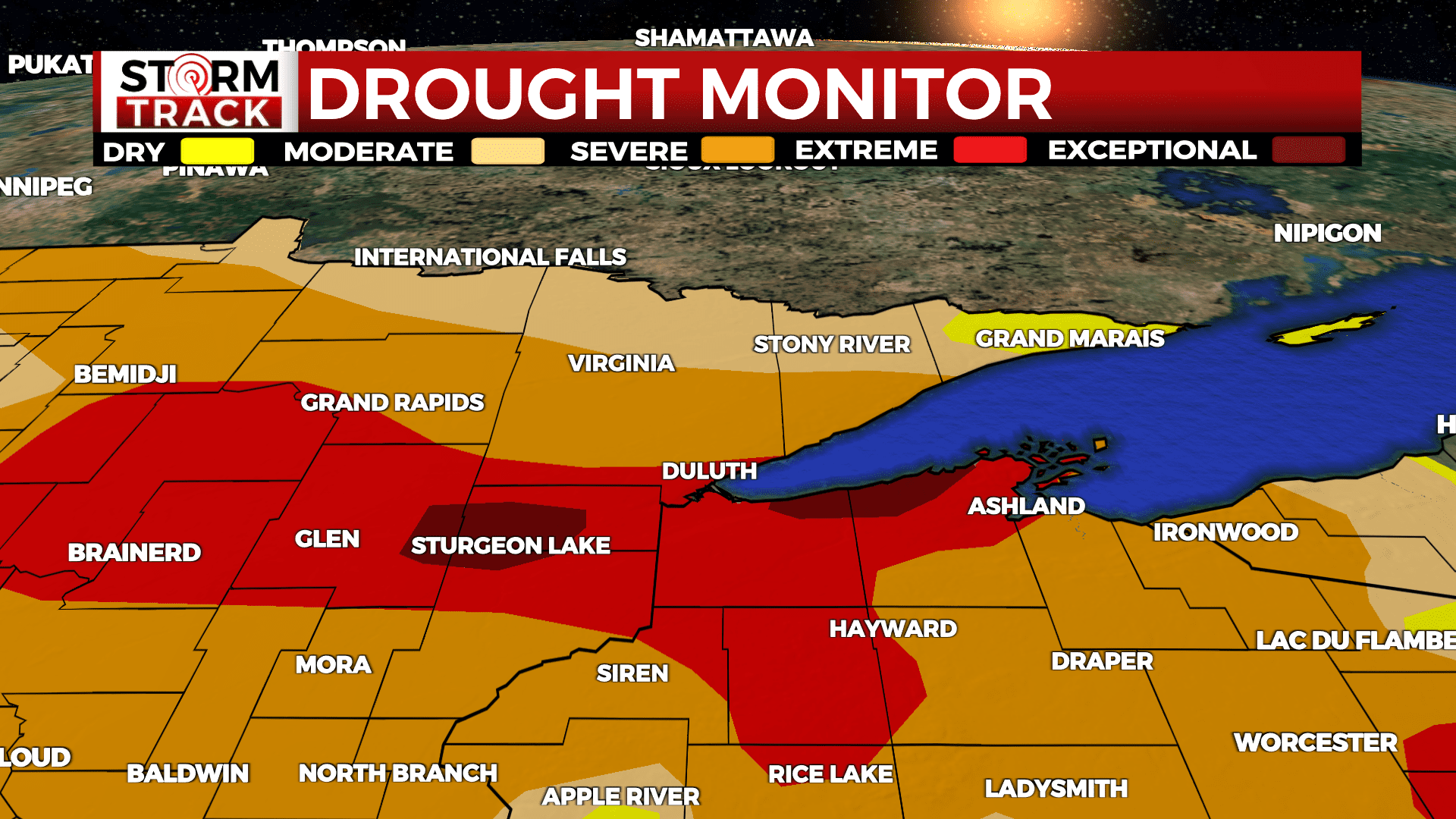 Map of drought conditions
