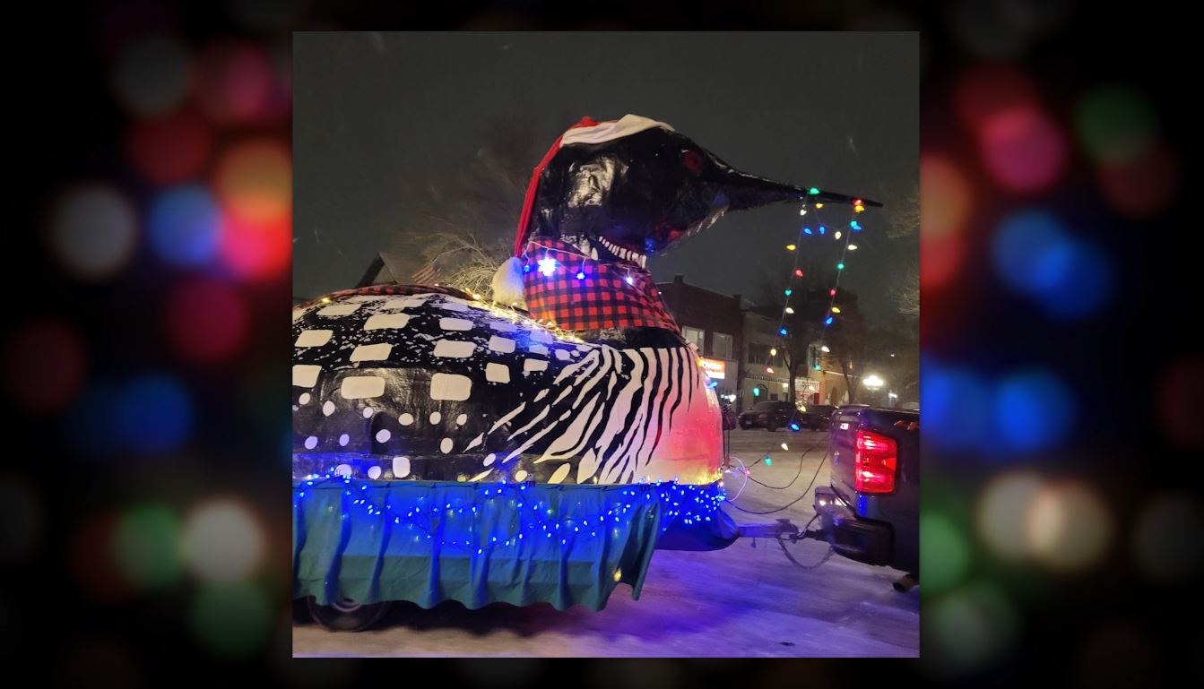 A lit-up loon from a Range holiday event