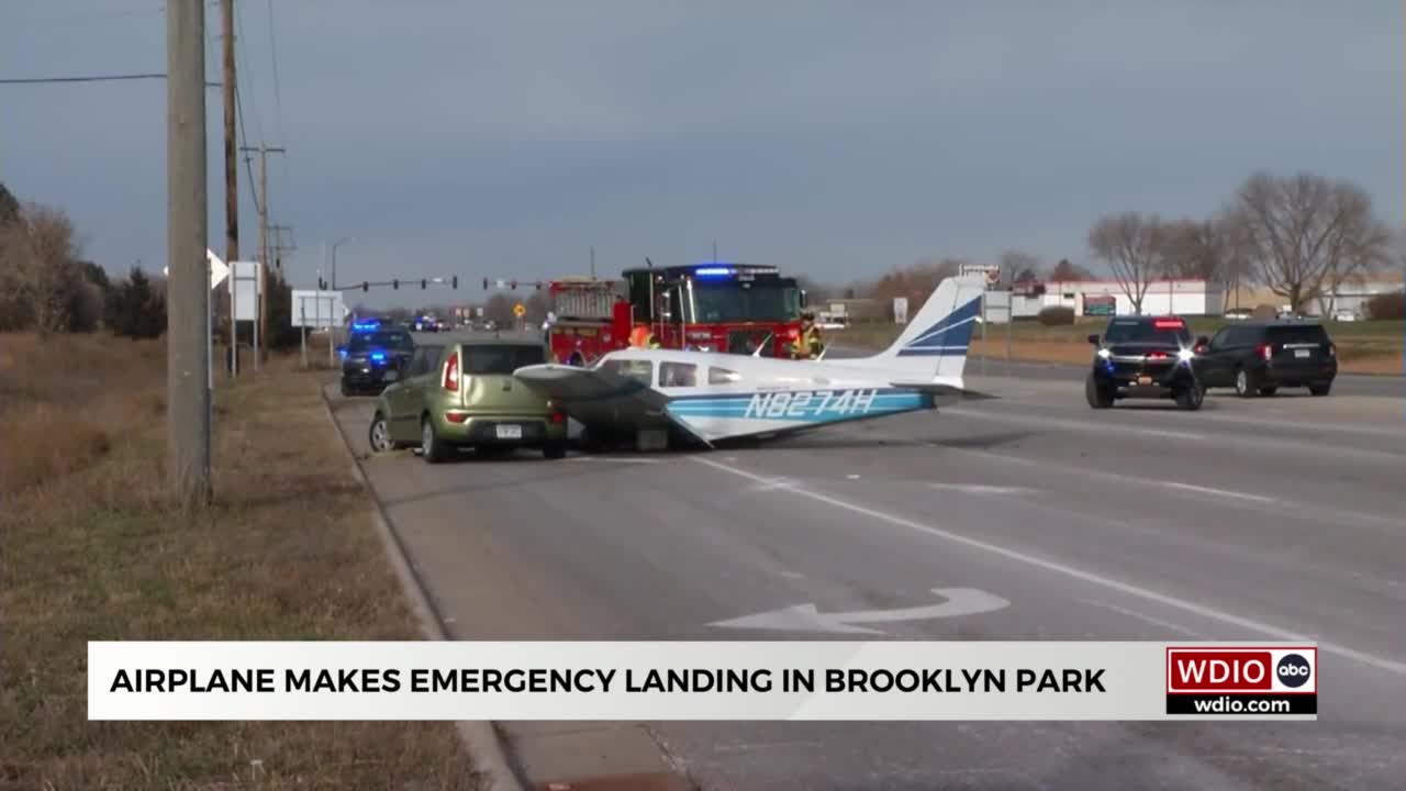 Small plane crashes into car during emergency landing in North