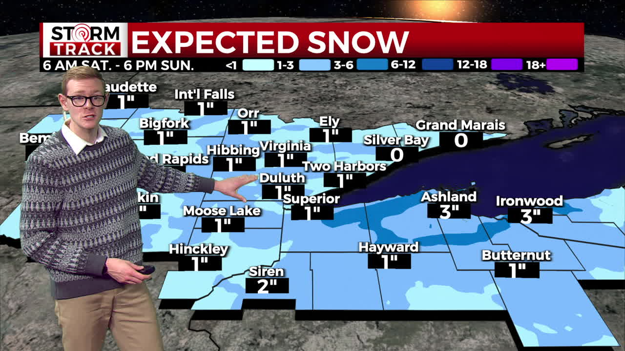 Brandon showing forecast snow amounts