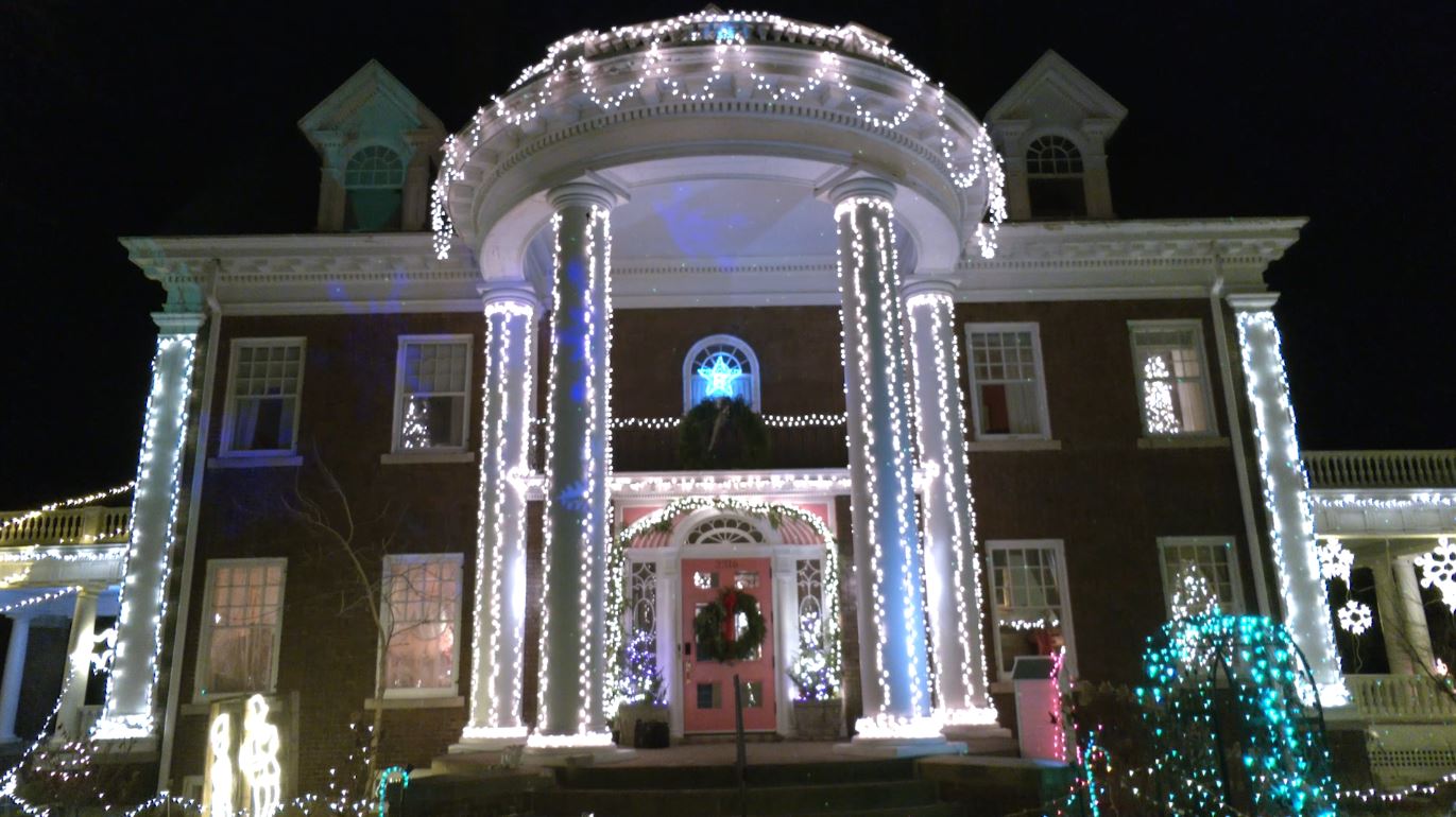 Lights adorn the Merryweather Inn