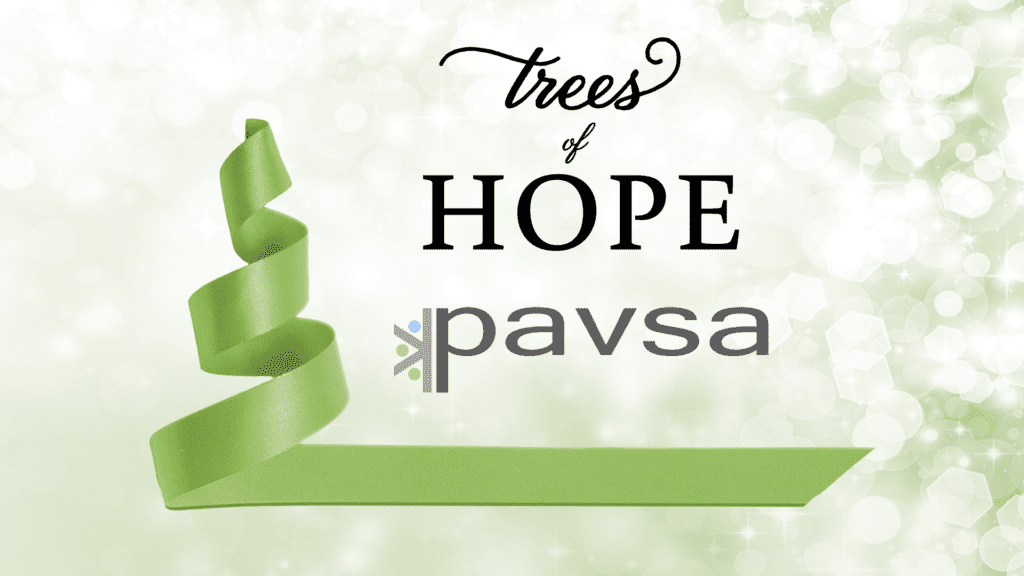 PAVSA logo for Trees of Hope charity campaign