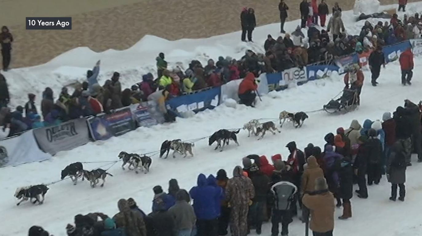 The start of the Beargrease in January 2014