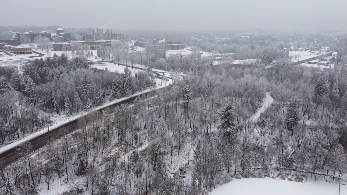 A snowy white landscape