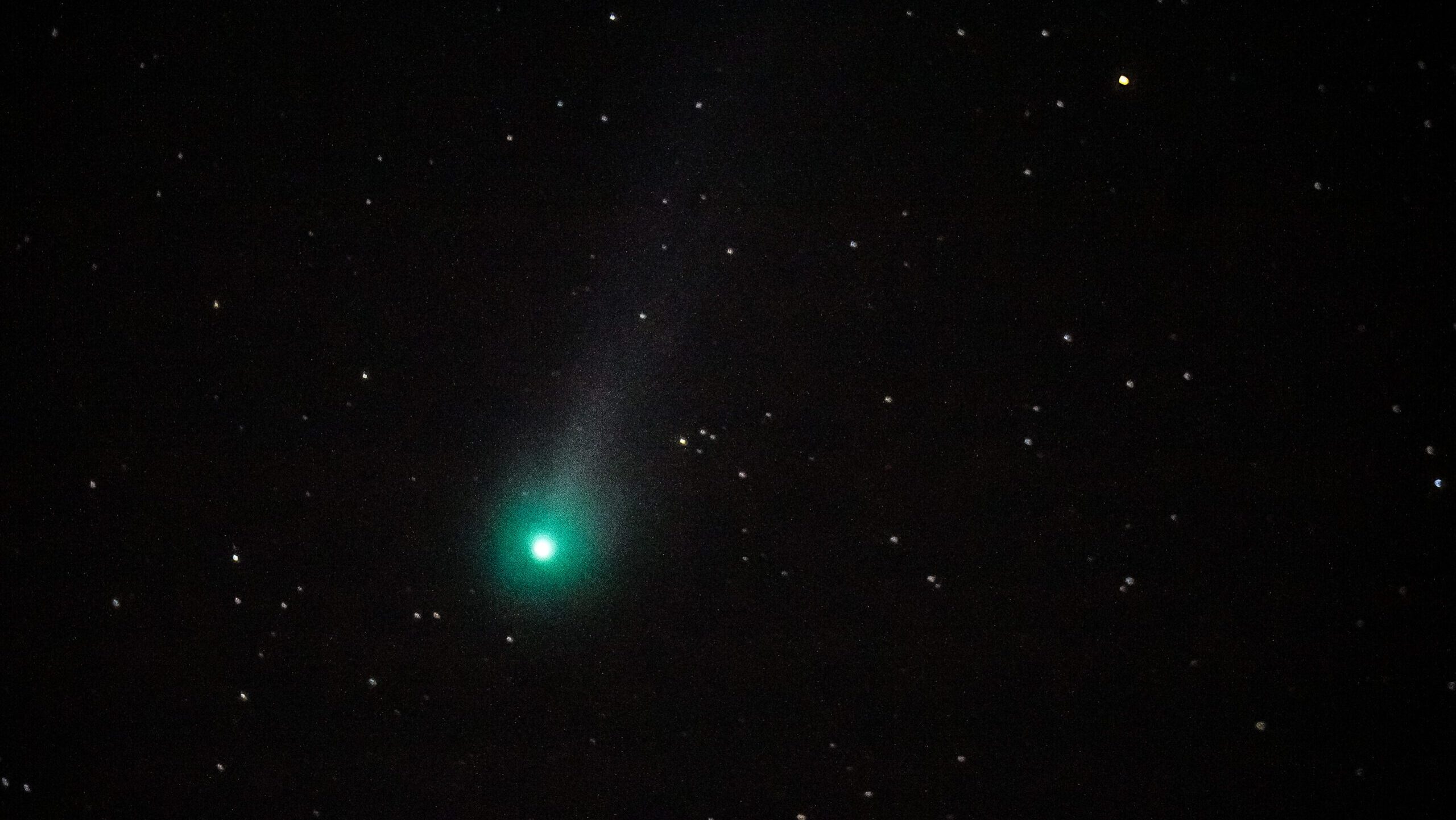 Picture of a comet in the night sky
