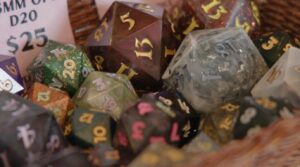 A bunch of die available at The Loch Cafe & Games