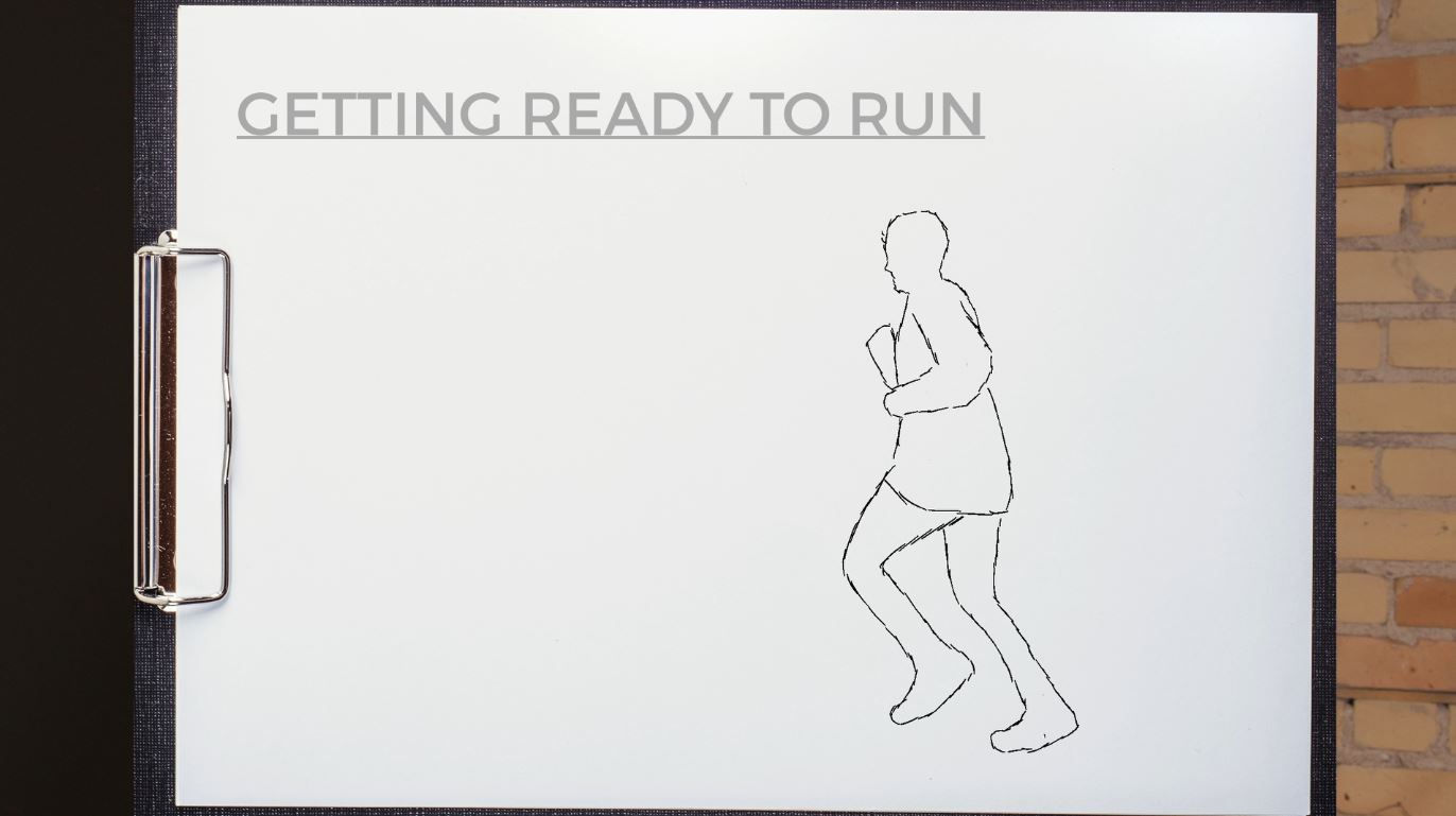 A sketch of a person running