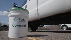A Duluth Compost bucket